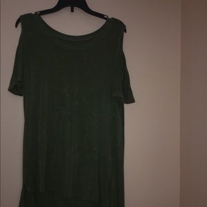 green off the shoulder like t-shirt